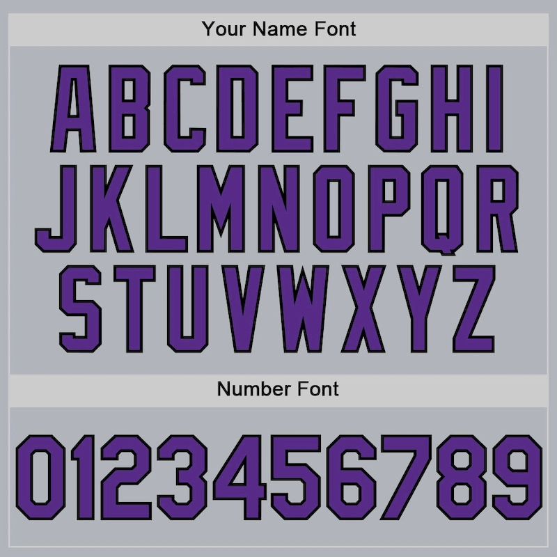3DPattern3406-4.webp Custom Gray Purple-Black Line Authentic Baseball Jersey - Image 5
