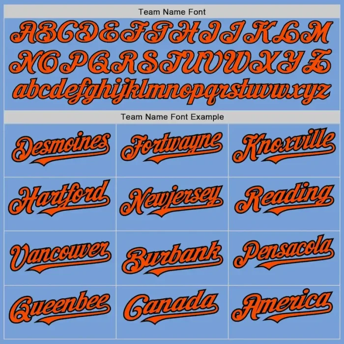 Custom Light Blue Pinstripe Orange-Black Authentic Fade Fashion Baseball Jersey - Image 5