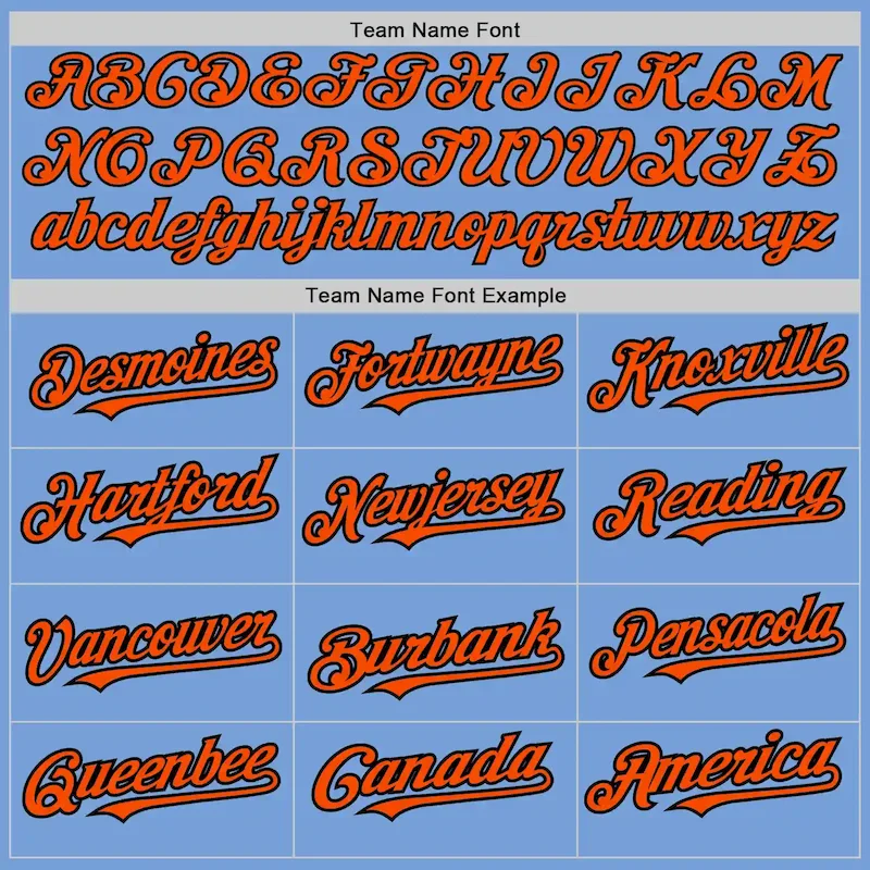 FadeFashion0487-4.webp Custom Light Blue Pinstripe Orange-Black Authentic Fade Fashion Baseball Jersey - Image 5