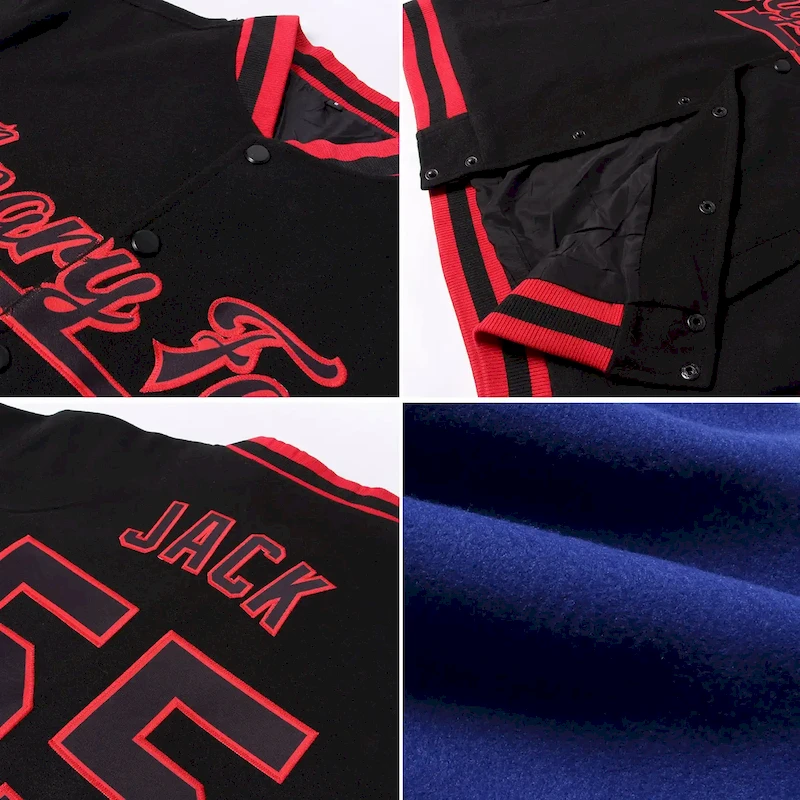 Jacket1756-1.webp Custom Royal Gold-Black Bomber Full-Snap Varsity Letterman Two Tone Jacket - Image 4