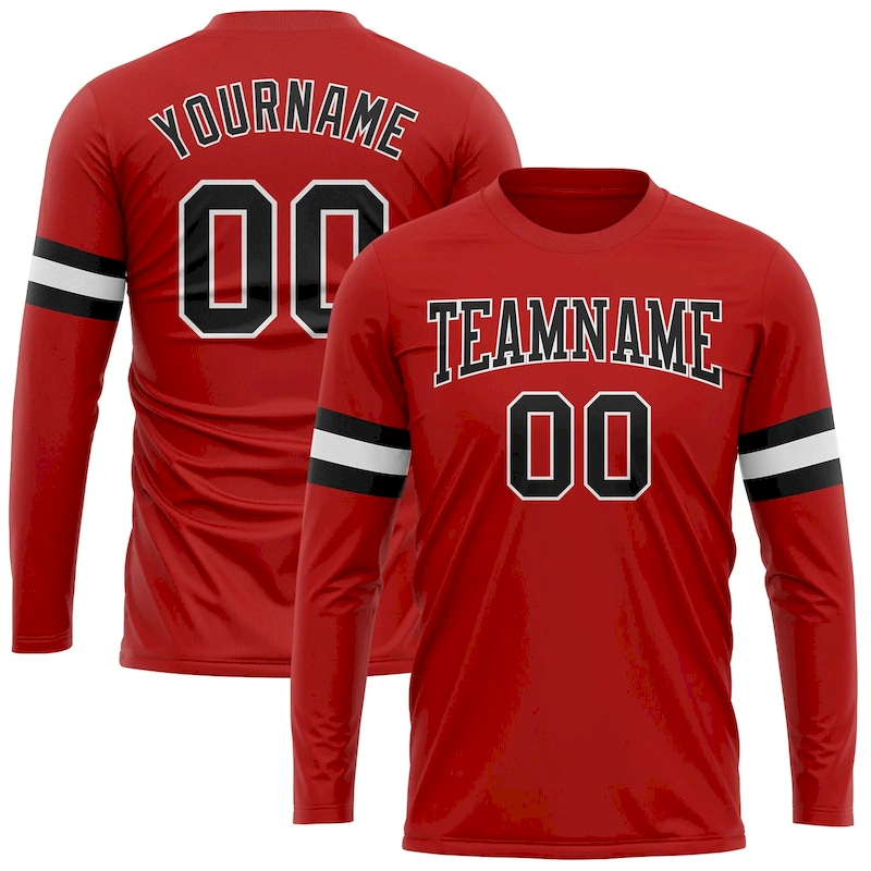 LongSleeve0145_8b62860c-32f1-4b2e-bf70-74ce26265128.webp Custom Red Black-White Long Sleeve Performance T-Shirt - Image 1