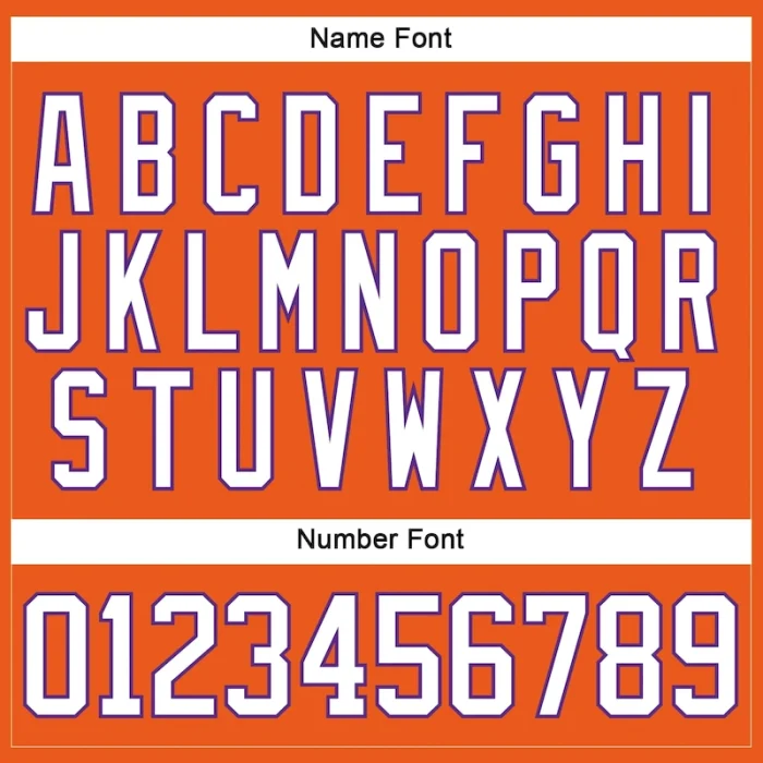 Custom Orange White-Purple Hockey Lace Neck Jersey - Image 5