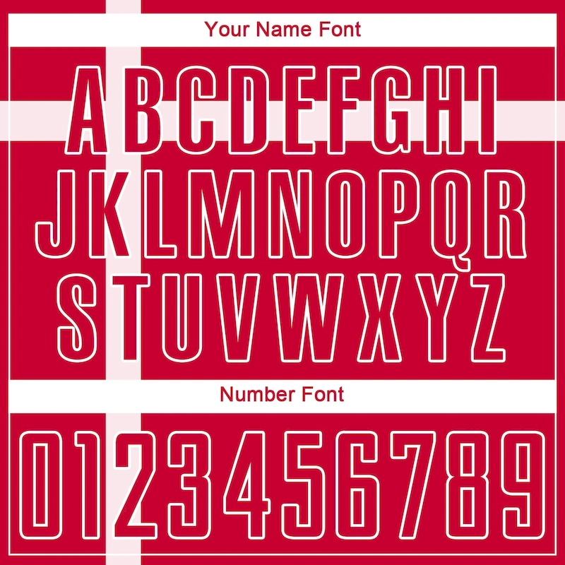 Soccer0354-4.webp Custom Red Red-White Sublimation Danish Flag Soccer Uniform Jersey - Image 5