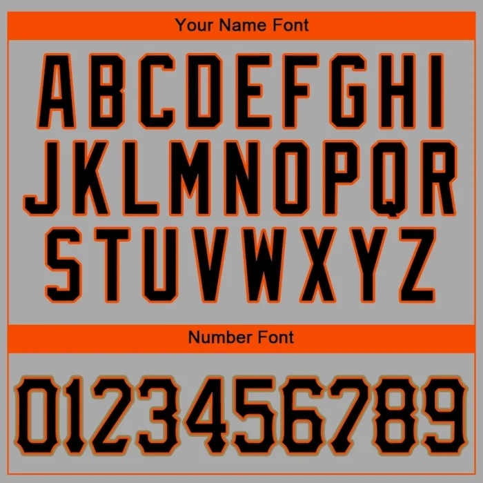 Custom Gray Black-Orange Authentic Baseball Jersey - Image 4