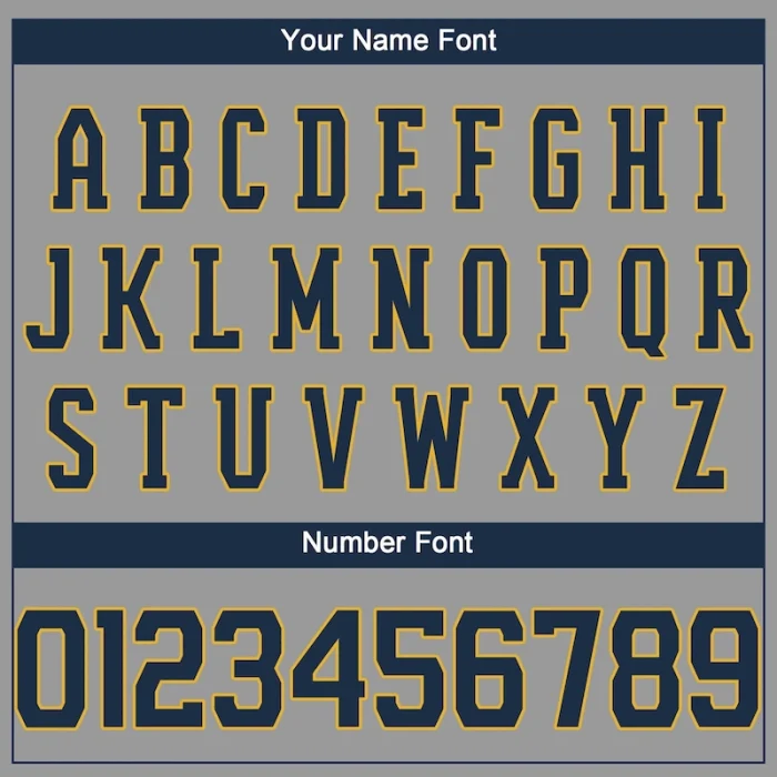 Custom Gray Navy-Gold Performance T-Shirt - Image 3